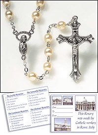 Glass Pearl Rosary